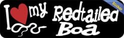 10in x 3in I Love My Redtailed Boa Bumper Sticker Vinyl Window Pet Decal
