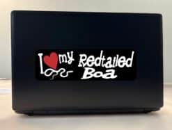 10in x 3in I Love My Redtailed Boa Bumper Sticker Vinyl Window Pet Decal