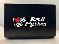 10in x 3in I Love My Ball Python Bumper Sticker Vinyl Truck Window Decal