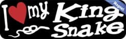 10in x 3in I Love My King Snake Magnet Car Door Magnetic Truck Magnets