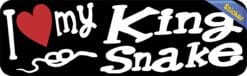 10in x 3in I Love My King Snake Bumper Sticker Vinyl Truck Window Decal