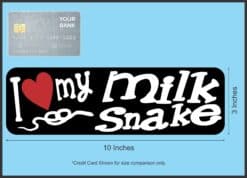 10in x 3in I Love My Milk Snake Magnet Car Door Magnetic Truck Pet Magnets