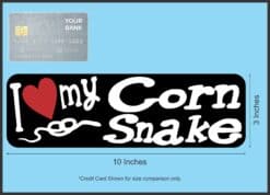 10in x 3in I Love My Corn Snake Magnet Car Door Magnetic Truck Pet Magnets
