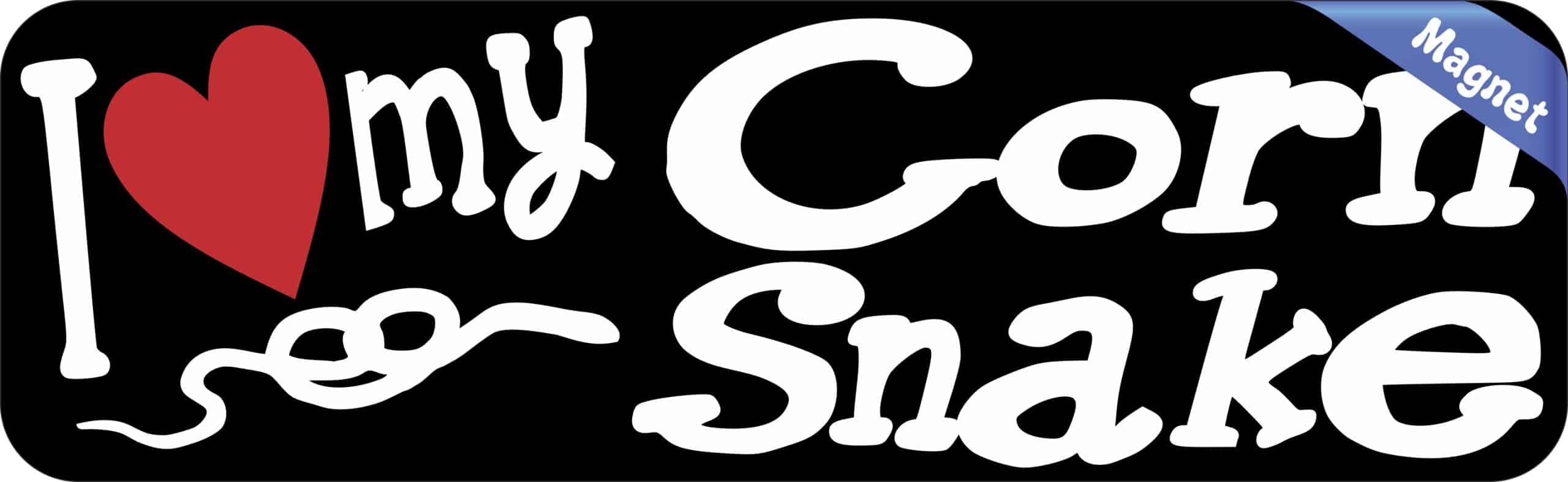 10in x 3in I Love My Corn Snake Magnet Car Door Magnetic Truck Pet Magnets