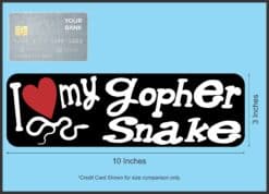 10in x 3in I Love My Gopher Snake Magnet Car Door Magnetic Truck Magnets