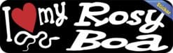 10in x 3in I Love My Rosy Boa Bumper Sticker Vinyl Truck Window Animal Decal