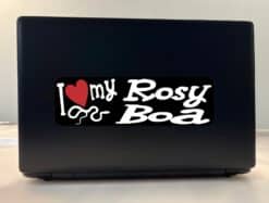 10in x 3in I Love My Rosy Boa Bumper Sticker Vinyl Truck Window Animal Decal