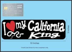 10in x 3in I Love My California King Snake Magnet Magnetic Truck Magnets