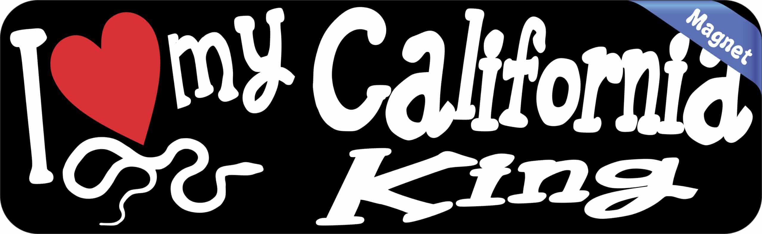 10in x 3in I Love My California King Snake Magnet Magnetic Truck Magnets