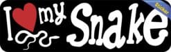 10in x 3in I Love My Snake Bumper Sticker Vinyl Truck Window Animal Decal