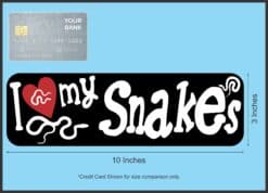 10in x 3in I Love My Snakes Magnet Car Door Magnetic Truck Magnets Pet