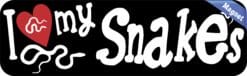 10in x 3in I Love My Snakes Magnet Car Door Magnetic Truck Magnets Pet