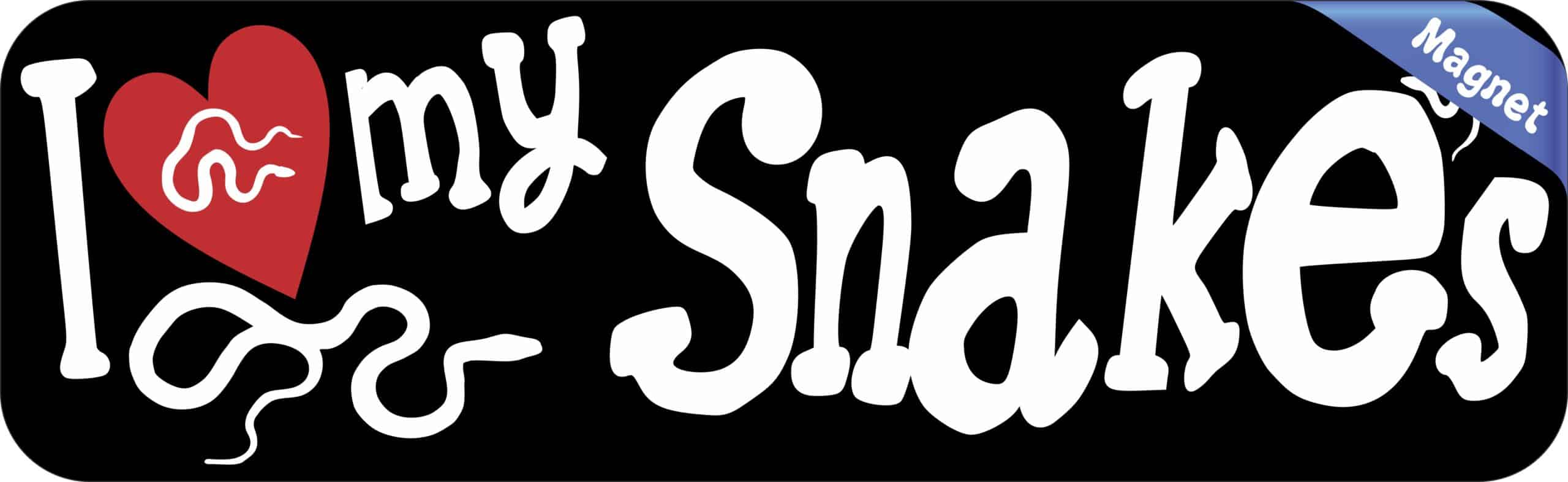 10in x 3in I Love My Snakes Magnet Car Door Magnetic Truck Magnets Pet