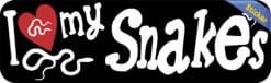 10in x 3in I Love My Snakes Bumper Sticker Vinyl Truck Window Animal Decal