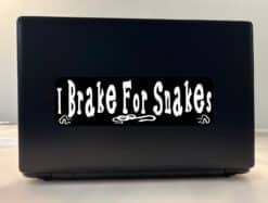 10in x 3in I Brake For Snakes Bumper Sticker Vinyl Truck Window Pet Decal