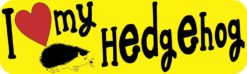 I Love My Hedgehog bumper sticker