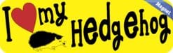 10in x 3in I Love My Hedgehog Magnet Car Door Magnetic Truck Magnets Sign