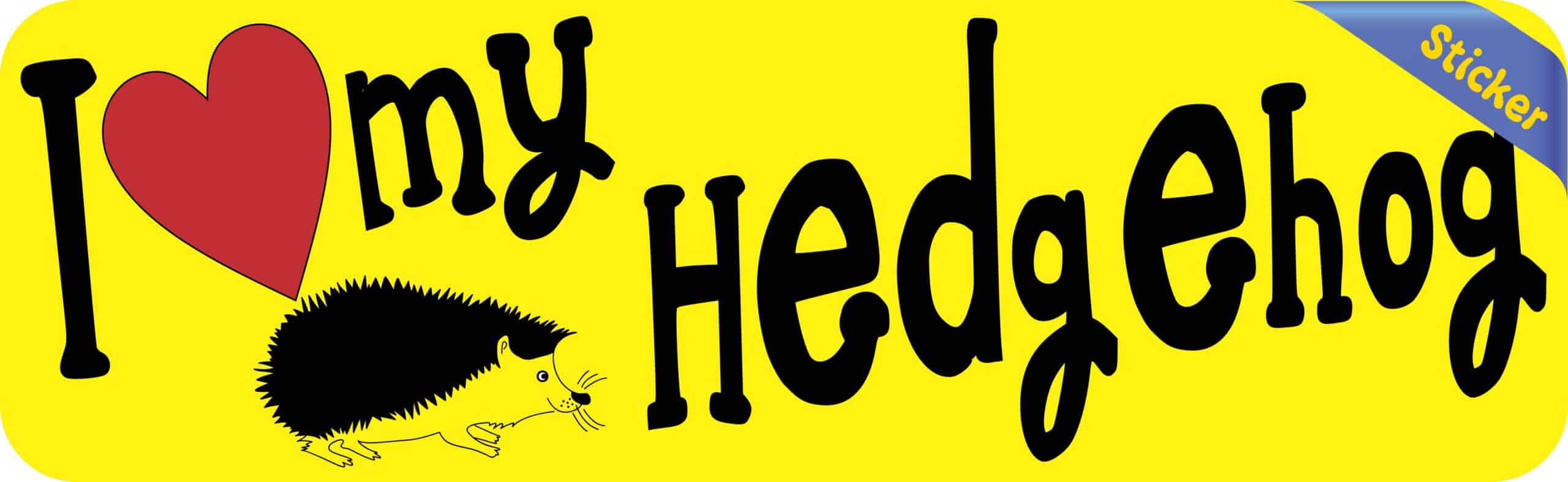 10in x 3in I Love My Hedgehog Bumper Sticker Vinyl Truck Window Pet Decal