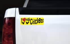 10in x 3in I Love My Chickens Bumper Sticker Vinyl Truck Window Car Decal