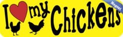 10in x 3in I Love My Chickens Magnet Car Door Magnetic Truck Magnets