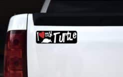 10in x 3in I Love My Turtle Bumper Sticker Vinyl Truck Window Pet Decal