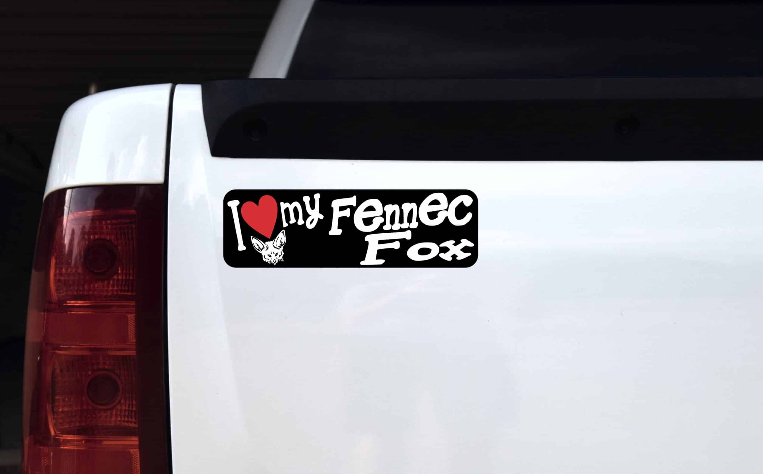 10in x 3in I Love My Fennec Fox Magnet Vinyl Magnetic Sign Truck Pet Magnets