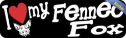 10in x 3in I Love My Fennec Fox Bumper Sticker Vinyl Truck Window Decal Sign
