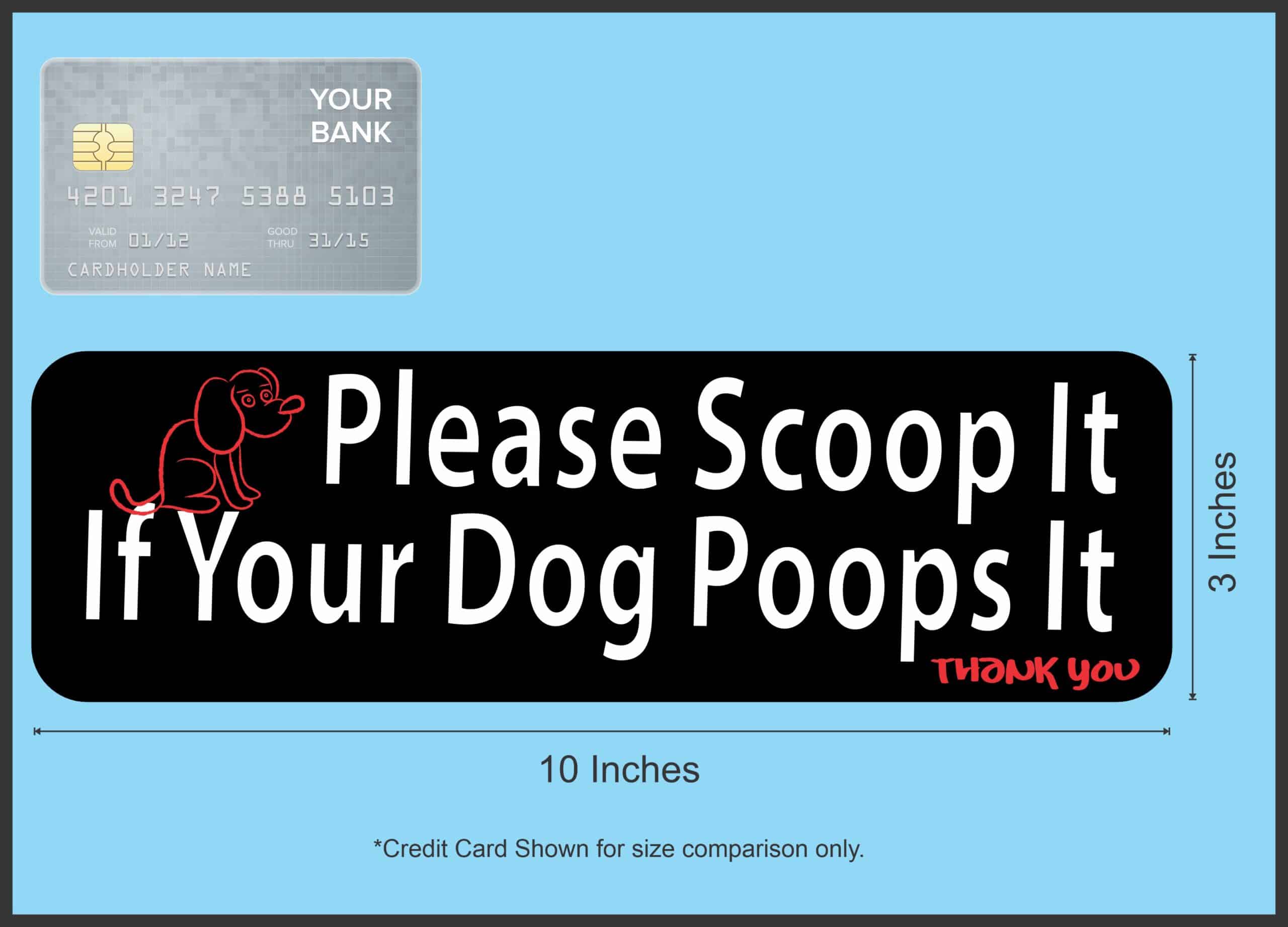 10in x 3in Please Scoop It Magnet Sign Magnetic Signs Magnets