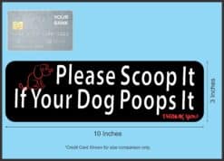 10in X 3in Please Scoop It Sticker Vinyl Stickers Animal Decal Dog Sign