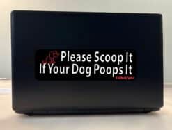 10in X 3in Please Scoop It Sticker Vinyl Stickers Animal Decal Dog Sign