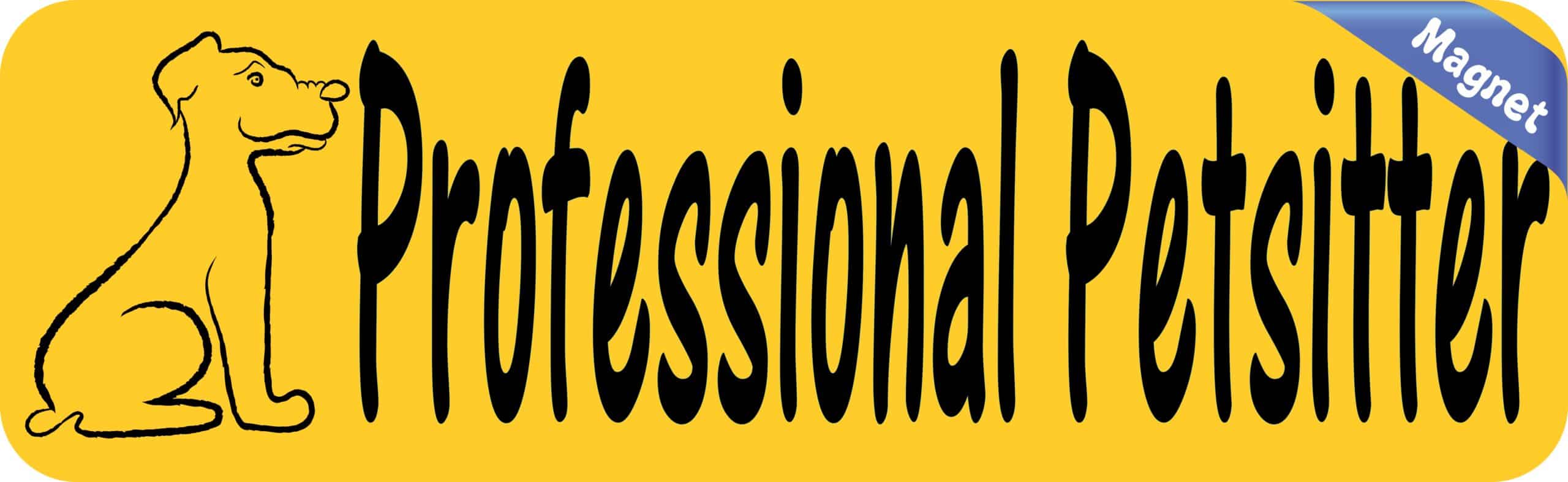 10in x 3in Professional Petsitter Magnet Vinyl Magnetic Sign Truck Pet Magnets