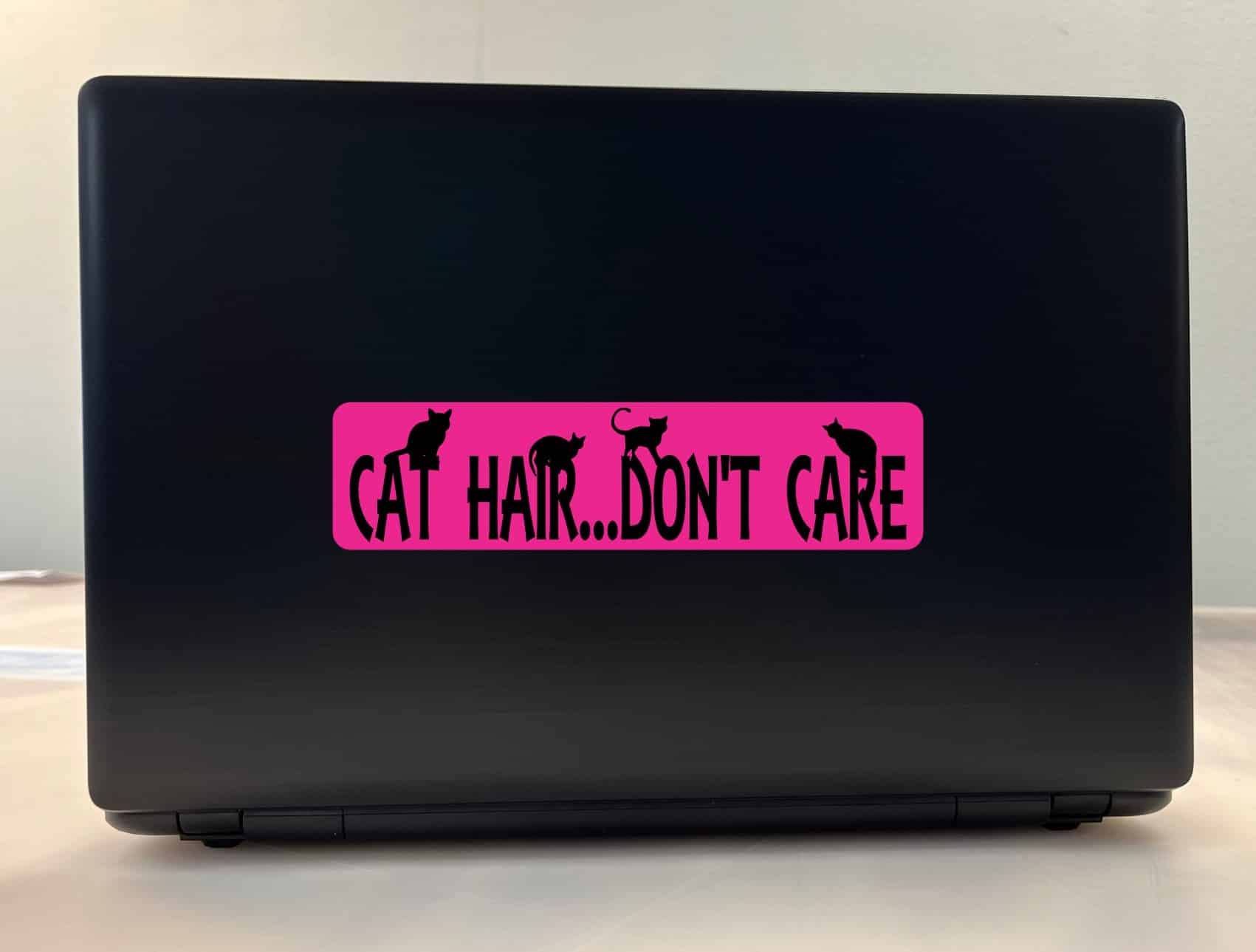 8in x 2in Cat Hair Don't Care Bumper Sticker Vinyl Window Decal Stickers - Image 3