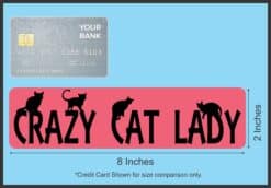 8in x 2in Crazy Cat Lady Bumper Sticker Vinyl Car Window Decal Stickers