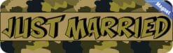10in x 3in Camouflage Just Married Magnet Car Window Magnetic