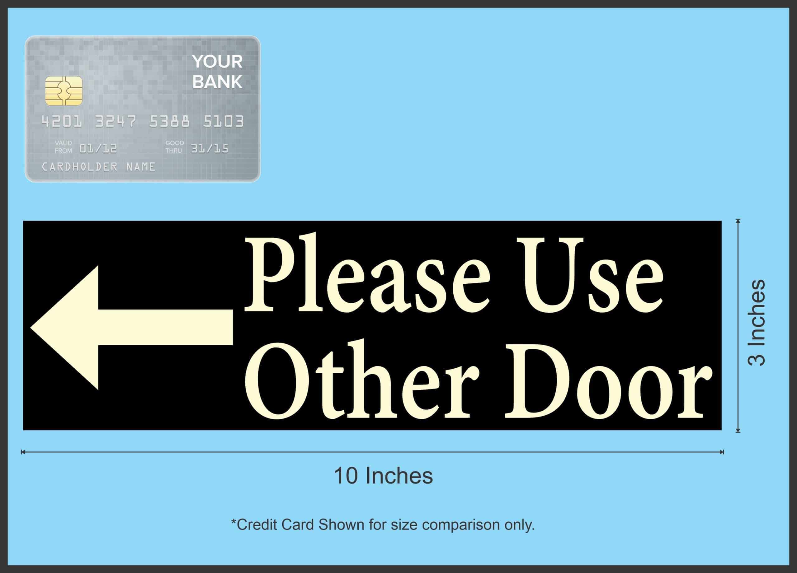10in x 3in Please Use Other Door Magnet Car Door Magnetic Truck Sign Magnets - Image 3
