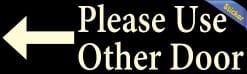 Alternative view of 10in x 3in Please Use Other Door Sticker Vinyl Truck Window Stickers Decal
