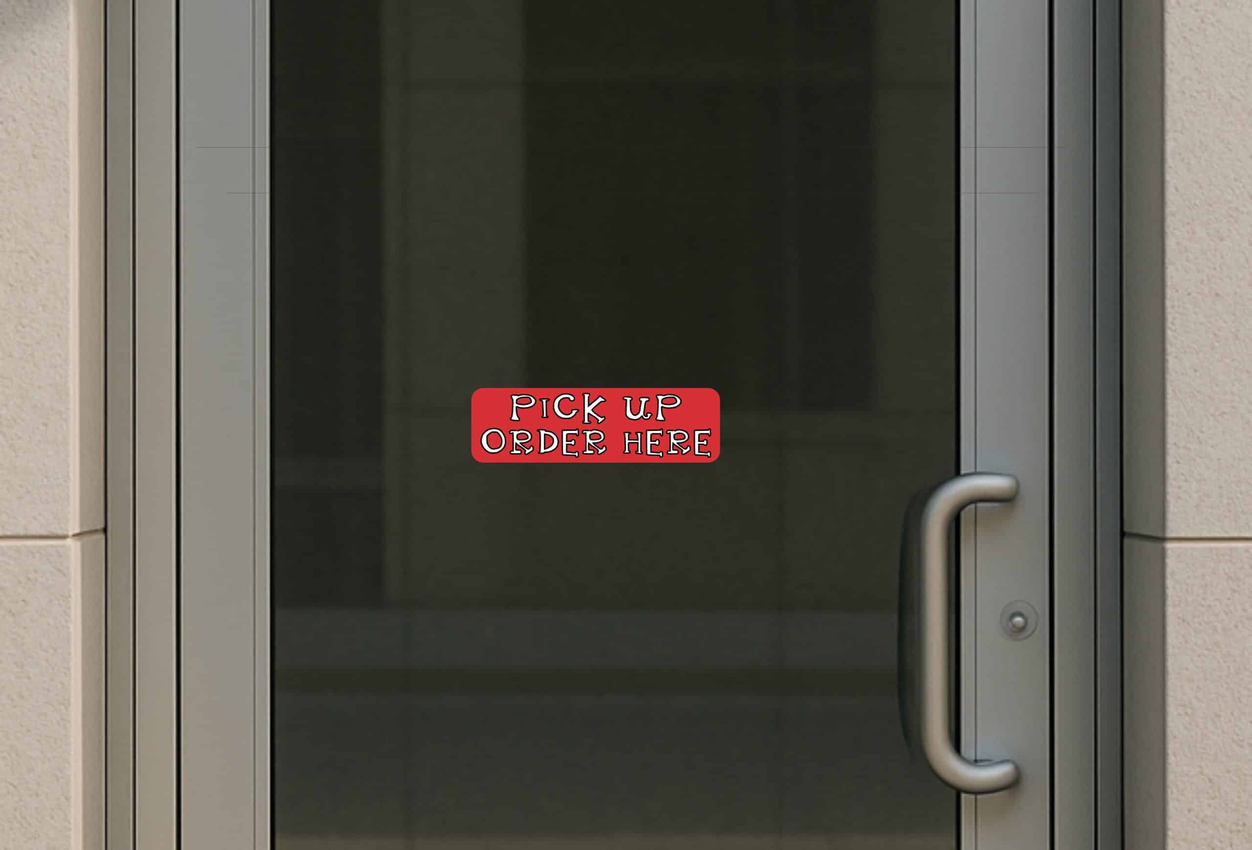 10in x 3in Red Pick Up Order Here Sticker Vinyl Business Stickers Decal - Image 4