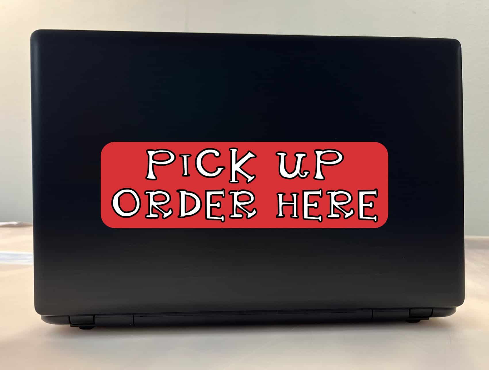 10in x 3in Red Pick Up Order Here Sticker Vinyl Business Stickers Decal - Image 3