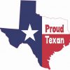 Proud Texan Texas Flag decal