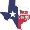 Texas Cowgirl Texas Flag car decal