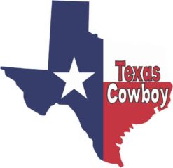 Texas Cowboy Texas Flag Decal