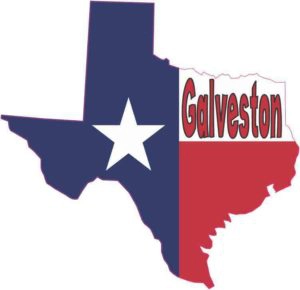 Galveston Texas Flag decal