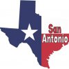 San Antonio Texas Flag car decal