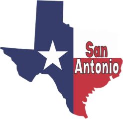 San Antonio Texas Flag car decal