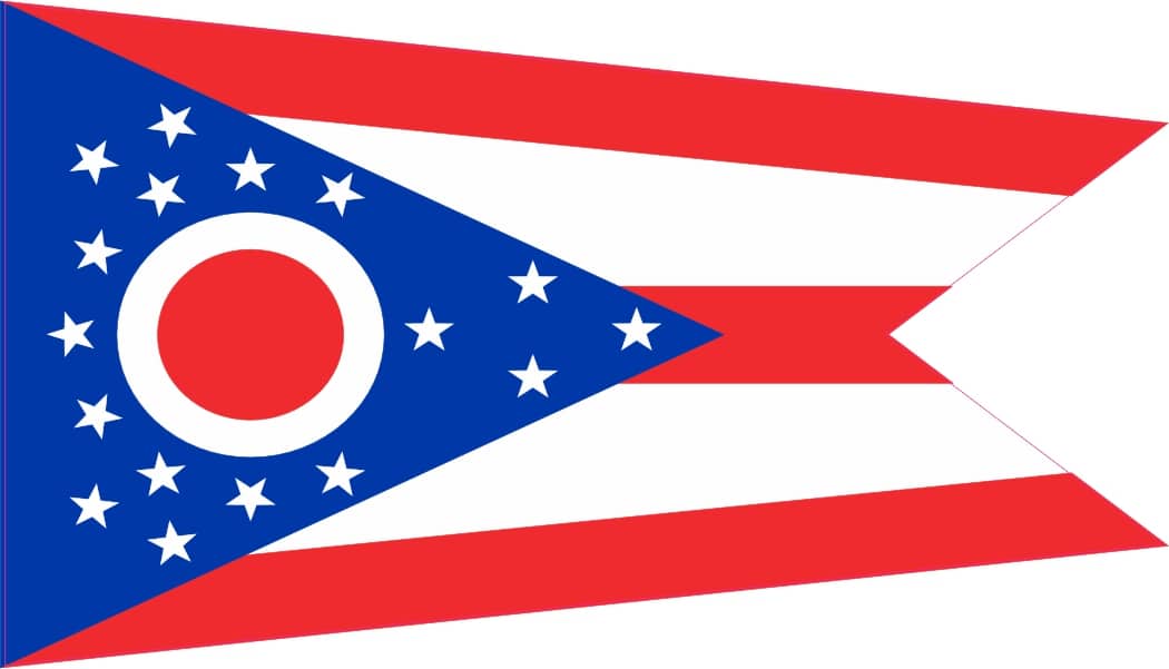 3.5in x 2in Ohio State Flag Magnet Bumper Vinyl Car Magnetic Si
