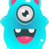 Blue Alien bumper sticker