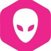 Pink Hexagonal Alien bumper sticker