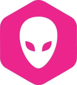 Pink Hexagonal Alien bumper sticker