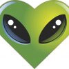 Alien Heart bumper sticker