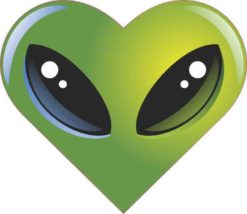 Alien Heart bumper sticker